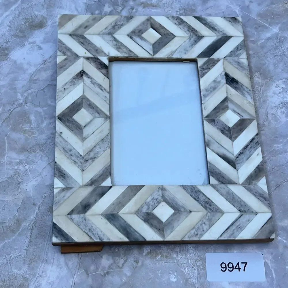 Handmade Bone Inlay Picture Frame 4 x 6